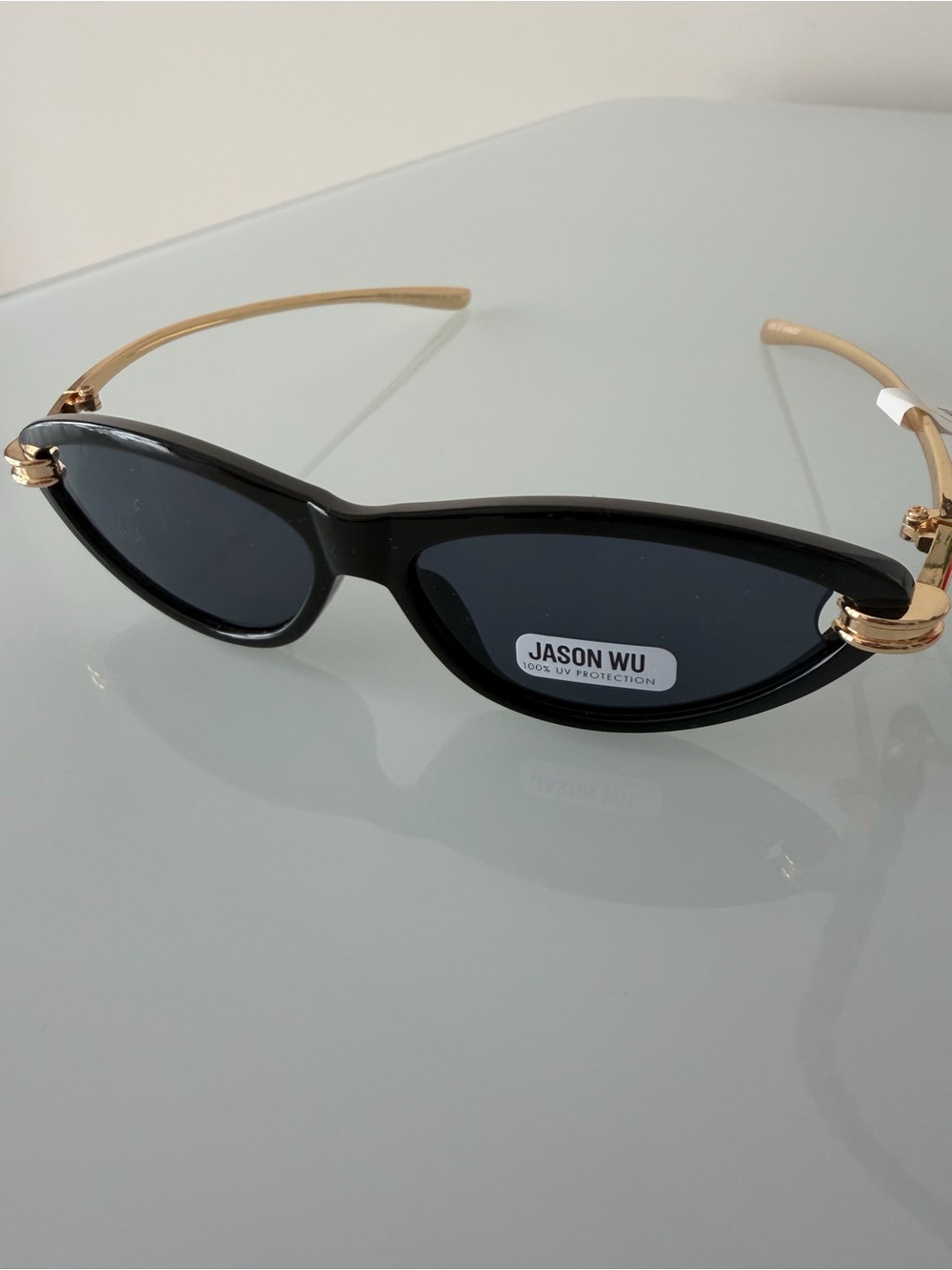 Jason Wu Black and Gold Cat Eye Sunglasses